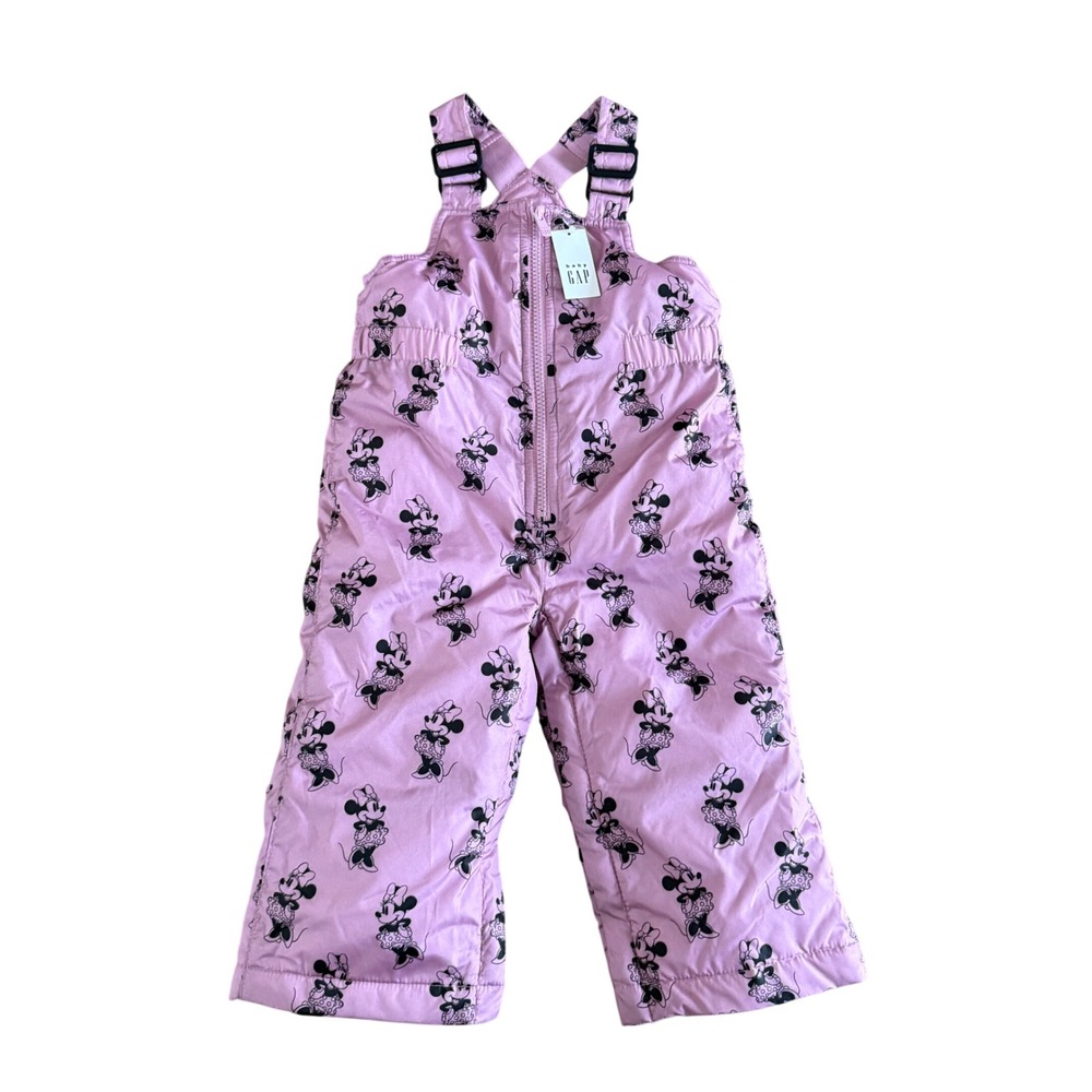 Baby Gap Disney Minnie Mouse ColdControl Max Snow Bibs Pink 18-24 Months NEW